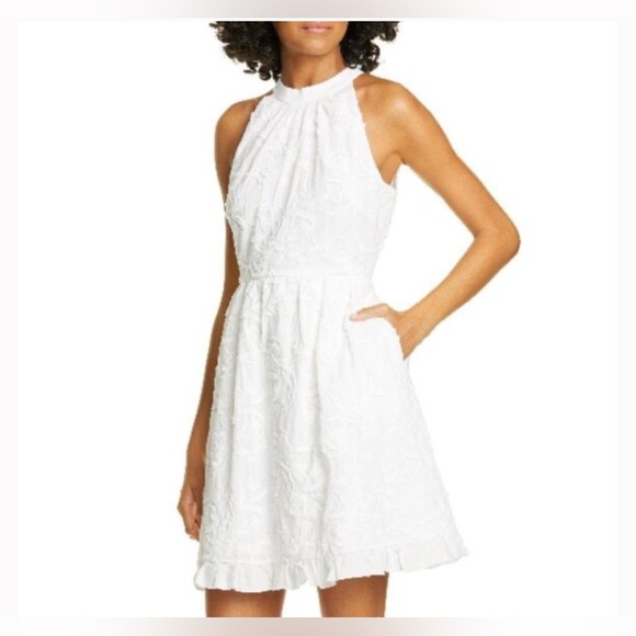 Ted Baker Elegant White Sleeveless Halter Dress.Size-4